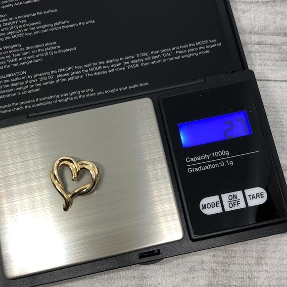 Vintage solid 14k gold makers mark 2.7g pendant only for necklace. - Picture 6 of 6